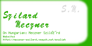 szilard meczner business card